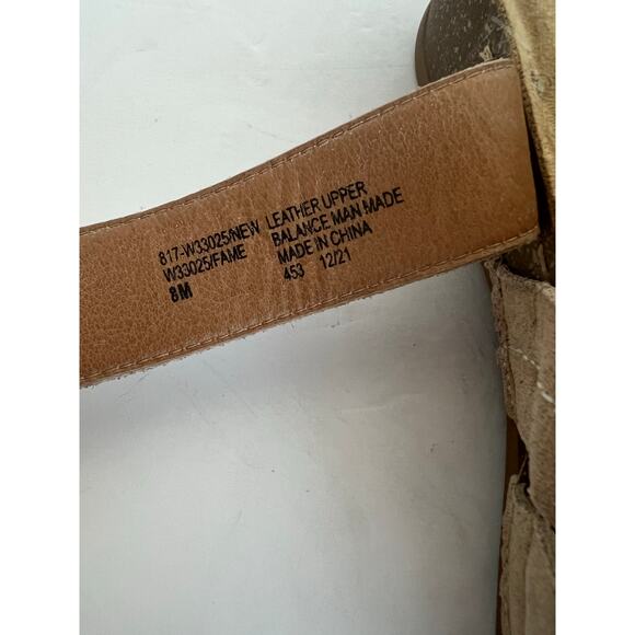 WHITE MOUNTAIN Fame Vegan Beige Suede Comfort Mini Cork Wedge Slide Sandal Sz 8 - Picture 8 of 11